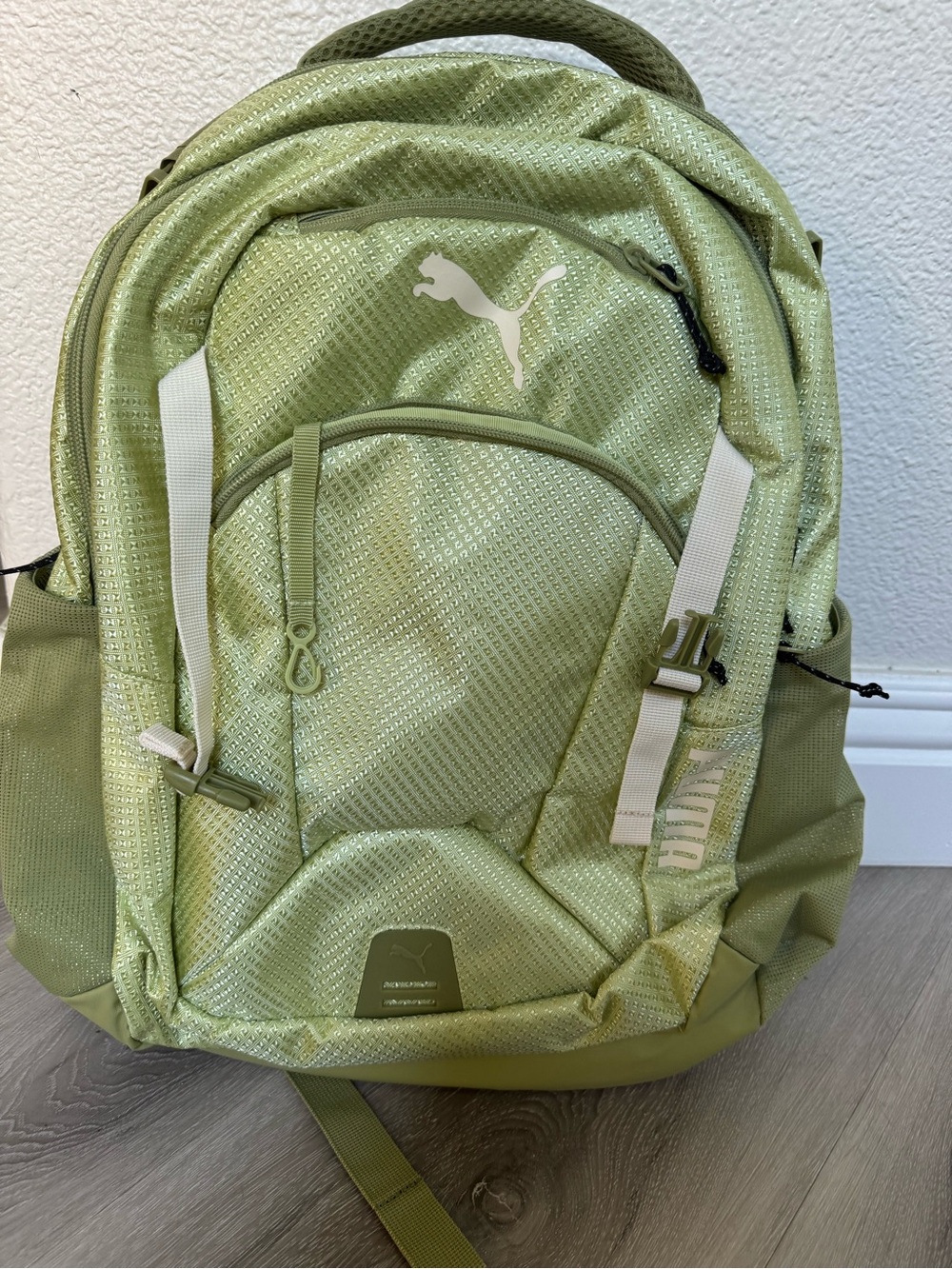 Puma Light Green Backpack with White Accents
